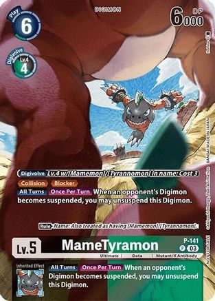 MameTyramon (Update Pack 2024) (P-141) - Digimon Promotion Cards Foil