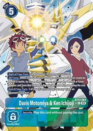 Davis Motomiya & Ken Ichijoji (Alternate Art) (BT17-084) - Secret Crisis Foil