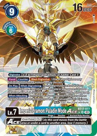 Imperialdramon: Paladin Mode ACE (Alternate Art) (BT17-077) - Secret Crisis Foil