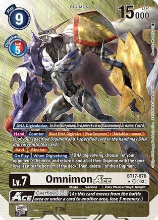 Omnimon ACE (Alternate Art) (BT17-078) - Secret Crisis Foil