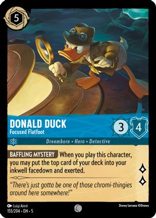 Donald Duck - Focused Flatfoot (155/204) - Shimmering Skies Cold Foil