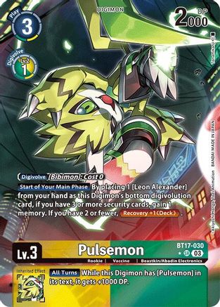 Pulsemon (Alternate Art) (BT17-030) - Secret Crisis Foil