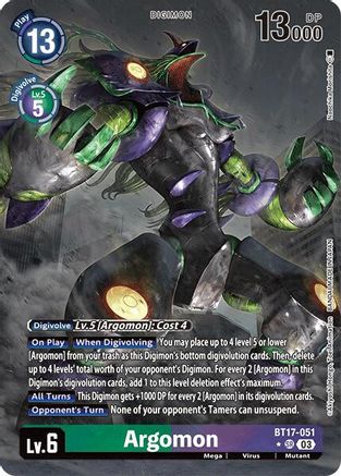 Argomon - BT17-051 (Alternate Art) (BT17-051) - Secret Crisis Foil