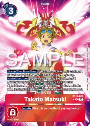 Takato Matsuki (Alternate Art) (BT17-080) - Secret Crisis Foil