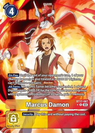 Marcus Damon (Alternate Art) (BT17-087) - Secret Crisis Foil