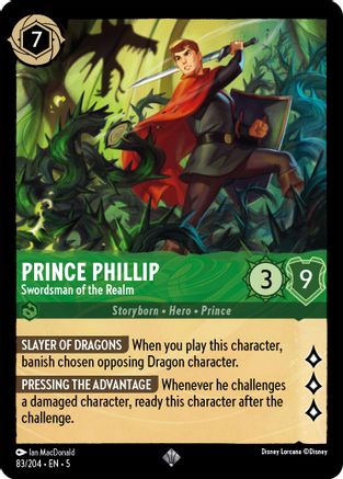 Prince Phillip - Swordsman of the Realm (83/204) - Shimmering Skies Cold Foil