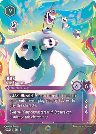 Olaf - Happy Passenger (Enchanted) (209/204) - Shimmering Skies Holofoil