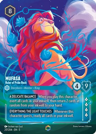 Mufasa - Ruler of Pride Rock (Enchanted) (217/204) - Shimmering Skies Holofoil