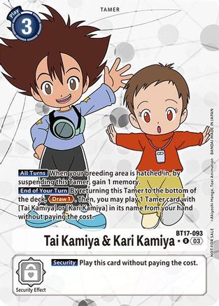 Tai Kamiya & Kari Kamiya (Alternate Art) (BT17-093) - Secret Crisis Foil