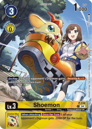 Shoemon (Digimon Liberator Promotion) (Textured) (P-134) - Digimon Promotion Cards Foil