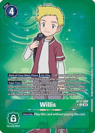 Willis (Box Promotion Pack: Secret Crisis) (BT17-088) - Secret Crisis Foil