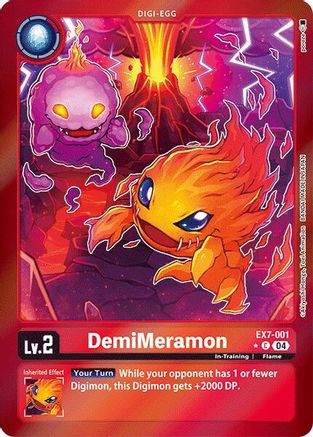 DemiMeramon (Foil) (EX7-001) - Digimon LIBERATOR Foil