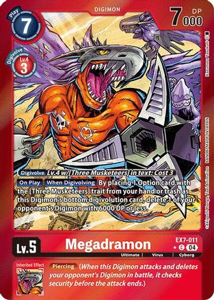 Megadramon (Foil) (EX7-011) - Digimon LIBERATOR Foil