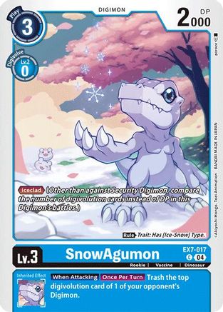 SnowAgumon (EX7-017) - Digimon LIBERATOR