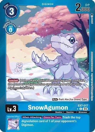 SnowAgumon (Foil) (EX7-017) - Digimon LIBERATOR Foil