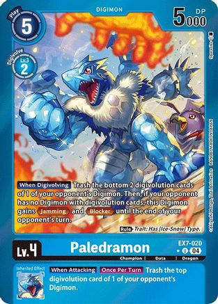 Paledramon (Foil) (EX7-020) - Digimon LIBERATOR Foil