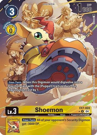 Shoemon (Alternate Art) (EX7-024) - Digimon LIBERATOR Foil