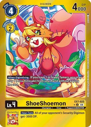 ShoeShoemon (Foil) (EX7-025) - Digimon LIBERATOR Foil