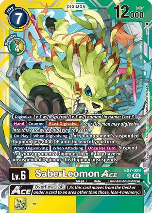 SaberLeomon ACE (EX7-029) - Digimon LIBERATOR Foil