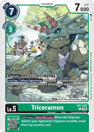 Triceramon (EX7-035) - Digimon LIBERATOR