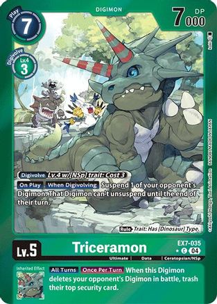 Triceramon (Foil) (EX7-035) - Digimon LIBERATOR Foil