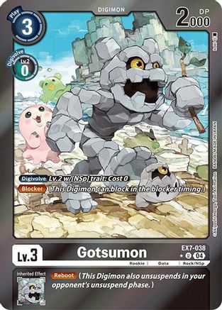 Gotsumon (Foil) (EX7-038) - Digimon LIBERATOR Foil