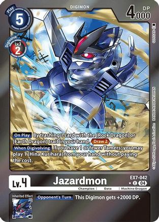 Jazardmon (Foil) (EX7-042) - Digimon LIBERATOR Foil