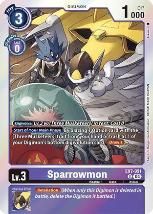 Sparrowmon (EX7-051) - Digimon LIBERATOR Foil