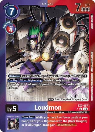 Loudmon (Foil) (EX7-057) - Digimon LIBERATOR Foil