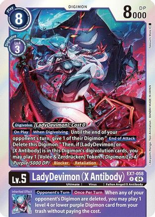 LadyDevimon (X Antibody) (EX7-058) - Digimon LIBERATOR Foil