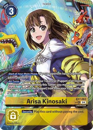 Arisa Kinosaki (Alternate Art) (EX7-063) - Digimon LIBERATOR Foil