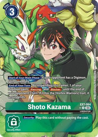 Shoto Kazama (Alternate Art) (EX7-064) - Digimon LIBERATOR Foil