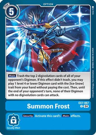 Summon Frost (EX7-067) - Digimon LIBERATOR