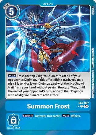 Summon Frost (Foil) (EX7-067) - Digimon LIBERATOR Foil