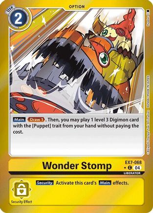 Wonder Stomp (Foil) (EX7-068) - Digimon LIBERATOR Foil