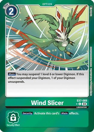 Wind Slicer (Foil) (EX7-069) - Digimon LIBERATOR Foil