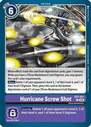 Hurricane Screw Shot (EX7-071) - Digimon LIBERATOR