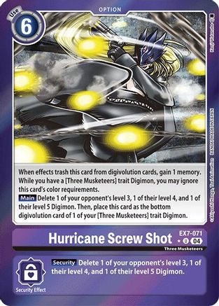 Hurricane Screw Shot (Foil) (EX7-071) - Digimon LIBERATOR Foil