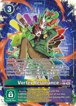 Vortex Resonance (Alternate Art) (EX7-074) - Digimon LIBERATOR Foil