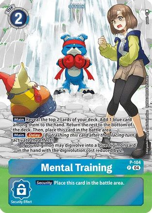 Mental Training (Starter Deck 19 Exclusive) (P-104) - Digimon Promotion Cards Foil