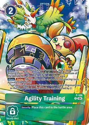 Agility Training (Starter Deck 19 Exclusive) (P-106) - Digimon Promotion Cards Foil