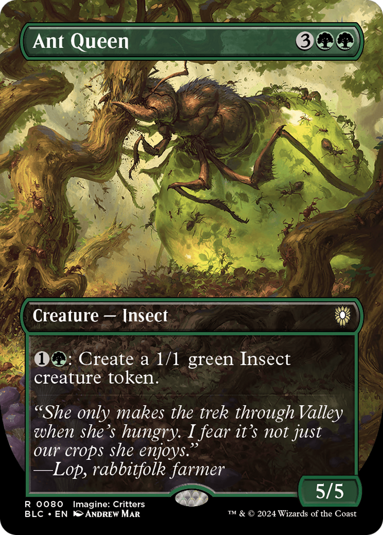 Ant Queen (BLC-080) - Bloomburrow Commander (Borderless)