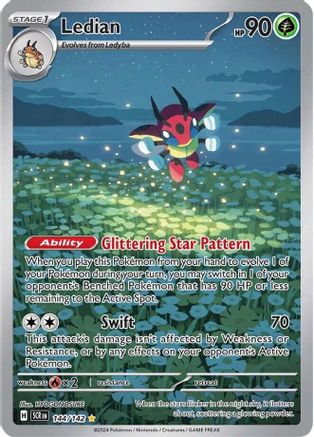 Ledian - 144/142 144 - SV07 Stellar Crown Holofoil