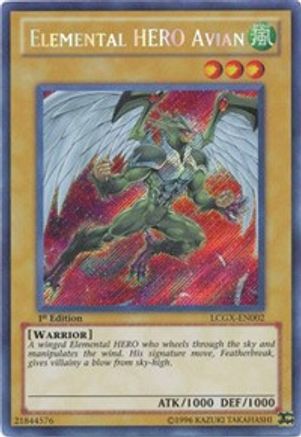 Elemental HERO Avian (Alternate Art) (LCGX-EN002) - Legendary Collection 2 1st Edition