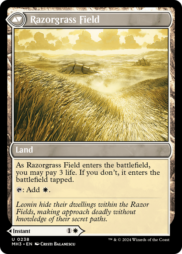 Razorgrass Ambush // Razorgrass Field (MH3-238) - Modern Horizons 3 Foil