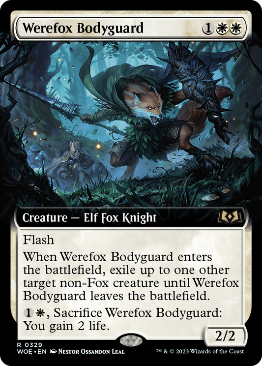 Werefox Bodyguard (WOE-329) - Wilds of Eldraine: (Extended Art) Foil