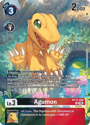 Agumon - BT12-059 (Legend Pack 2024) (BT12-059) - Across Time Foil