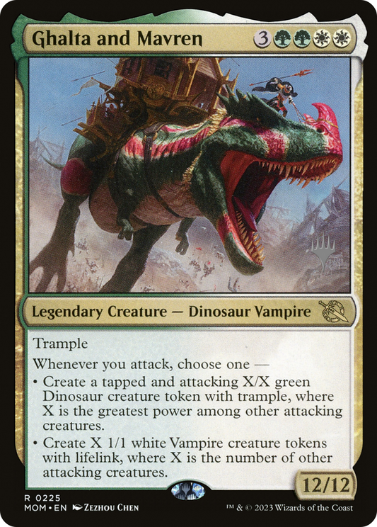 Ghalta and Mavren (PPMOM-225P) - March of the Machine Promos Foil