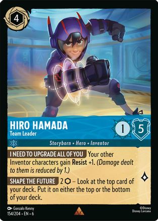 Hiro Hamada - Team Leader (154/204) - Azurite Sea Cold Foil