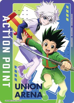 Action Point Card (AP02) (Killua Zoldyck/Gon Freecss) (UE02BT/HTR-1-AP02) - Hunter x Hunter